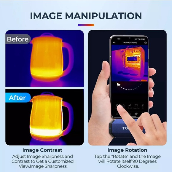 TOPDON TC001 Compact Thermal Imaging Camera for USB-C Android Devices 256X192 PX - Picture 10 of 10